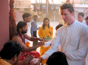 Asher Fergusson in Indian Temple