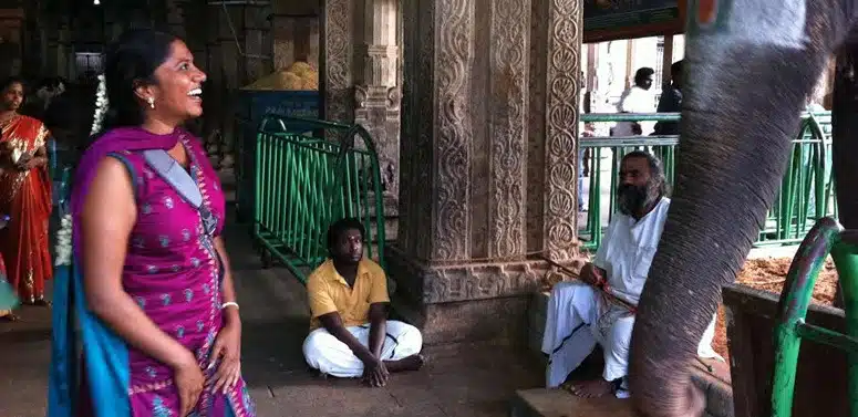 lady-with-elephant-india