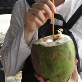 drinking-coconut-water