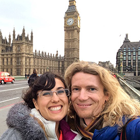 Asher and I in London in Londno during our honeymoon.