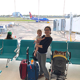 Lyric and Kingsley at airport