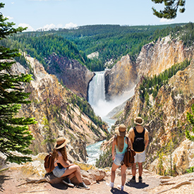 falls at yellowstone national park