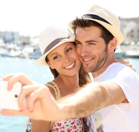couple taking a selfie