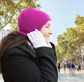 woman wearing a hat