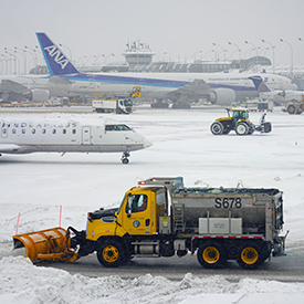 Snowstorm at Chicago O'Hare Airport