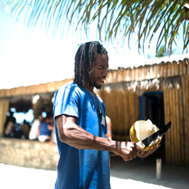 Jamaica coconut man