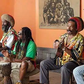 jamaican musicians wearing casual clothes