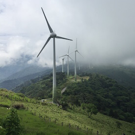 Wind turbines in Costa Rica
