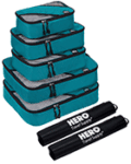 teal packing cubes