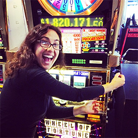 Lyric playing slots in Vegas!