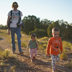 Our family on an overnight trip to visit friends.