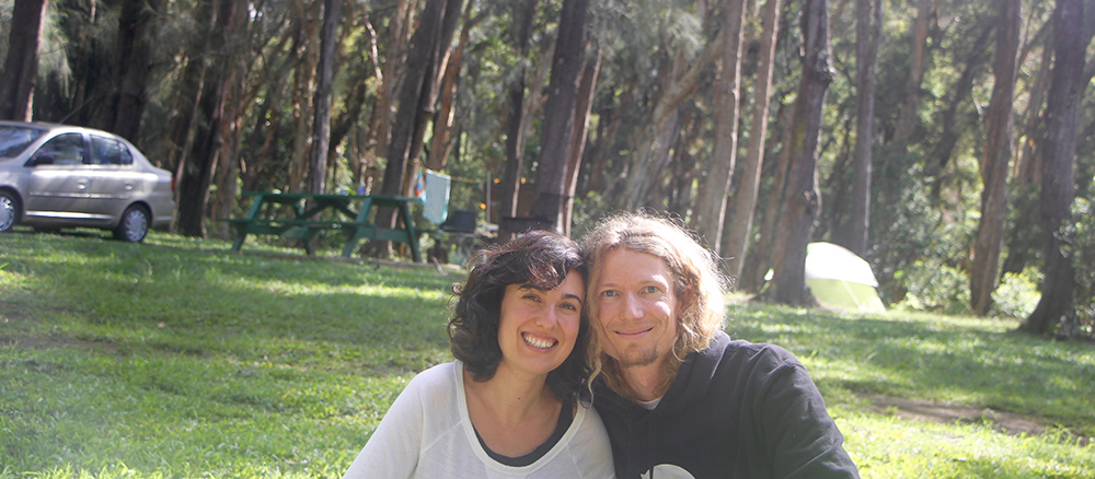 Asher and Lyric Fergusson camping on Molokai Hawaii