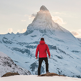 hiking swiss mountains