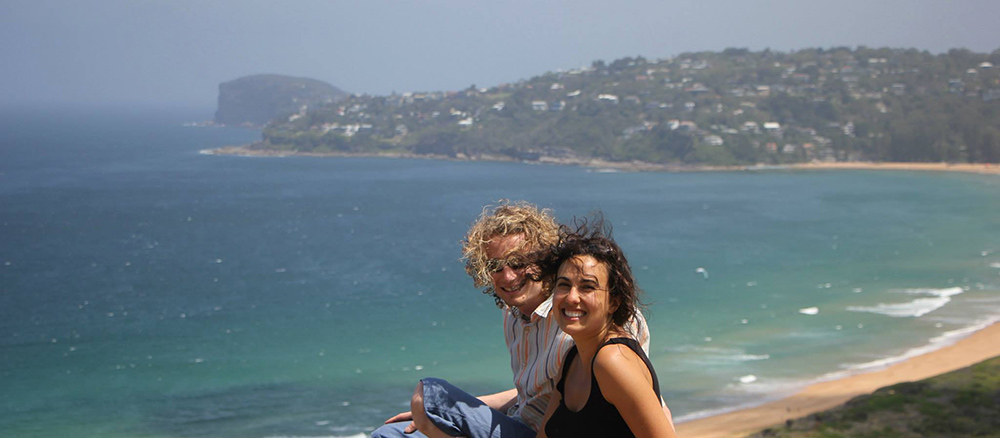 lyric and asher fergusson at palm beach in sydney