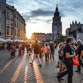 town center in poland