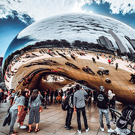 Chicago Bean with people