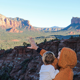 Father and child in Sedona