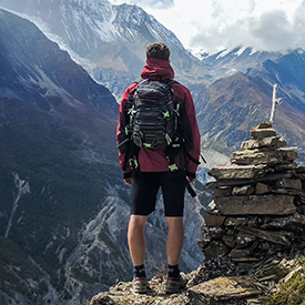 Guy looking at view Annapurna