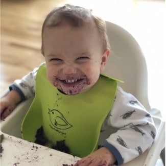 Our son, Kingsley, enjoying mealtime.