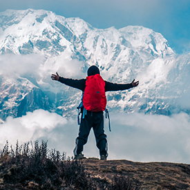 Man hiking Annapurna