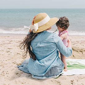 Mother and child in Nantucket