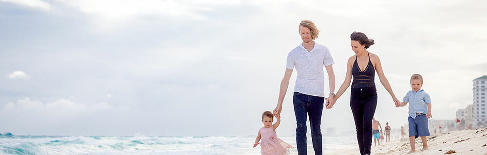 fergusson family with toddlers in cancun