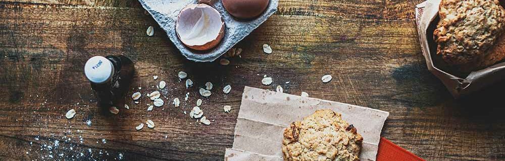 Baking on a table