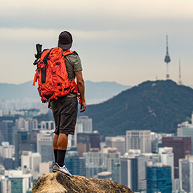 Man-in-South Korea looking at view