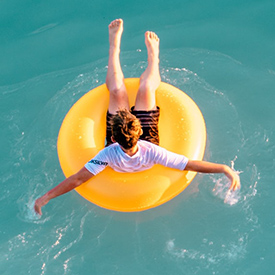 Man on a float trip