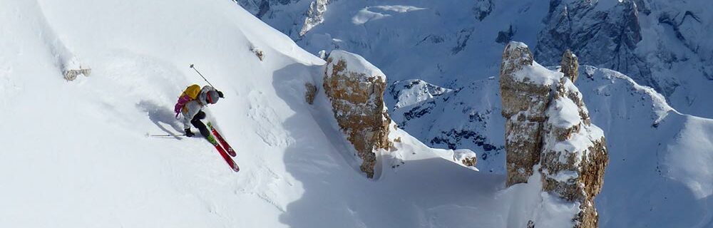 skiing the italian alps