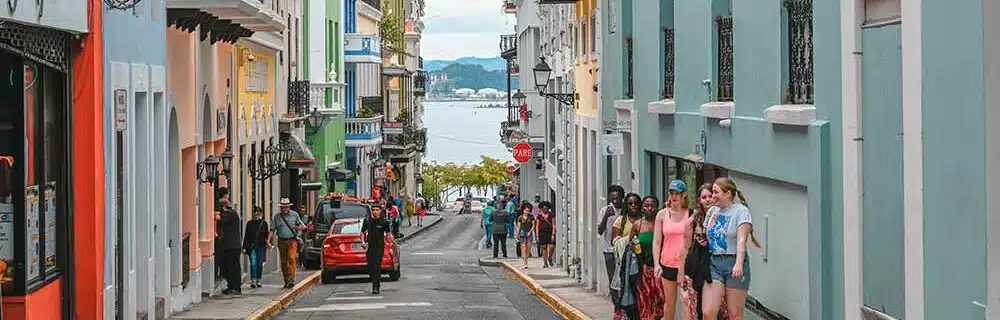 Colorful street in Puerto Rico