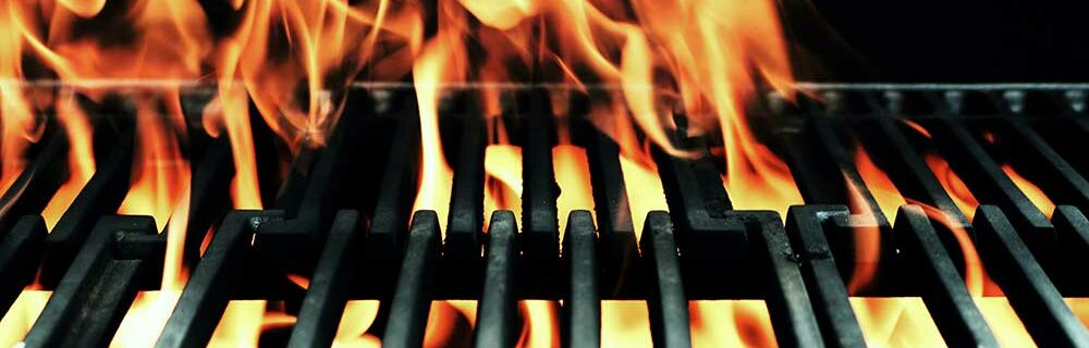 Fire-from-a-gas-grill