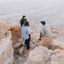 Group of people in Desert in Israel