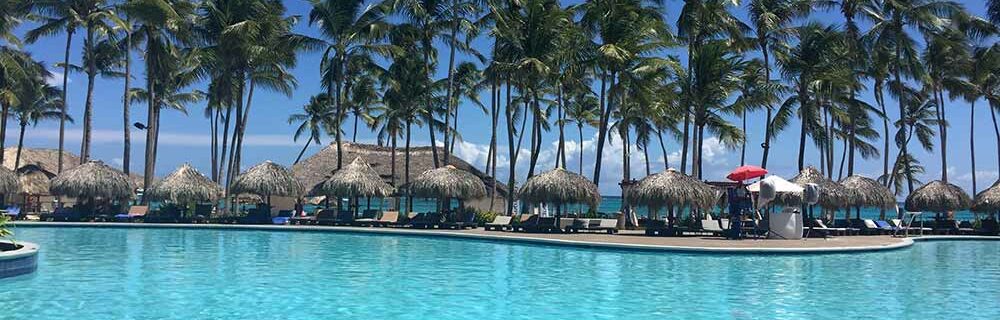 Punta Cana pool with beach view