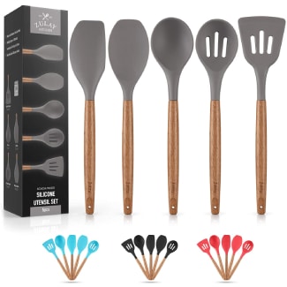 Zulay Kitchen 5-Piece Silicone Utensils Set