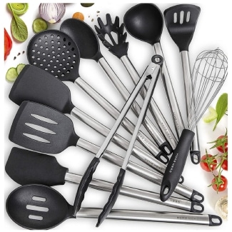 Home Hero Stainless Steel Silicone Kitchen Utensils Set