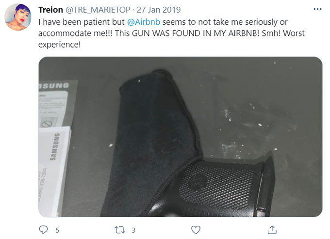 Airbnb Gun Bullet-related