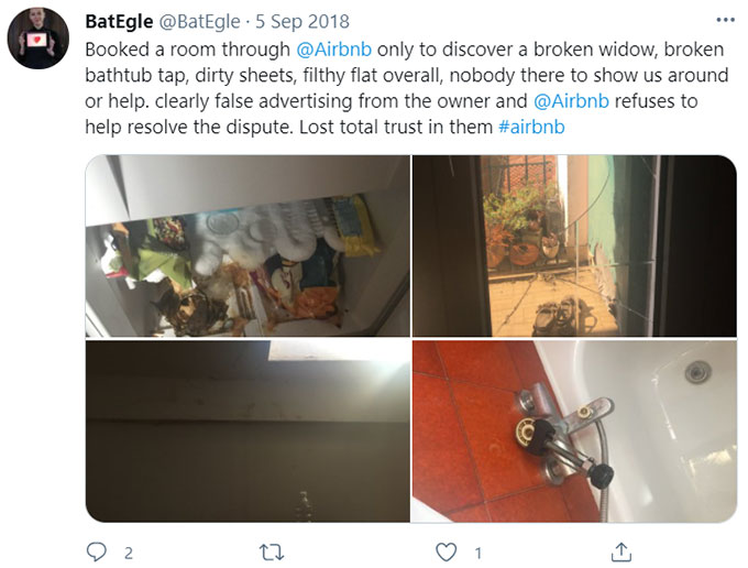 Airbnb Broken, Faulty Doors, Windows, Ceilings