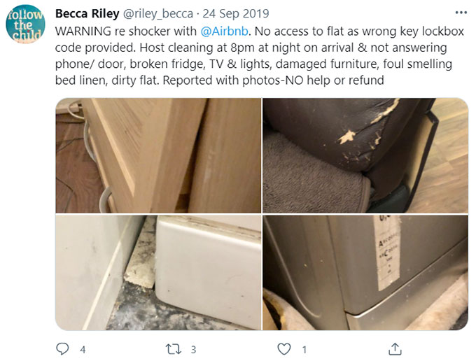 Airbnb Missing, Broken, Unsafe Appliances