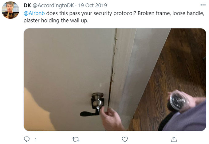 Airbnb Broken, Faulty Doors, Windows, Ceilings