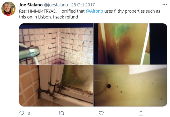 Airbnb Unsanitary Condition Mold Mildew Green Pool