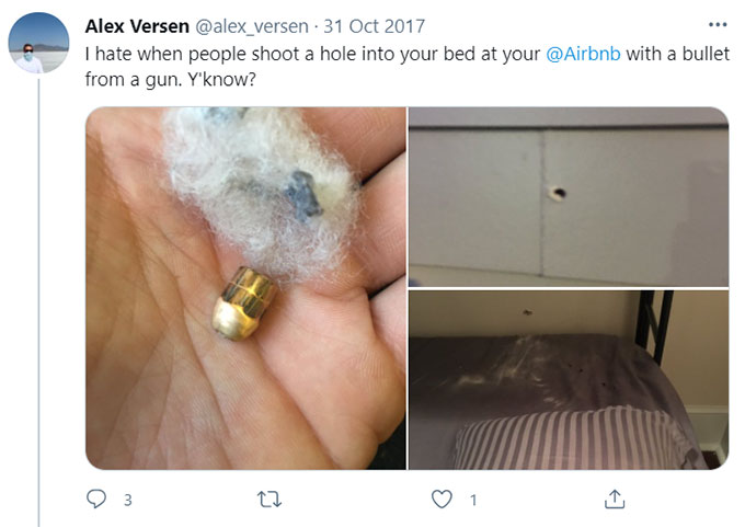 Airbnb Gun Bullet-related