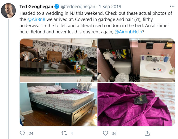 Airbnb No Cleaning after last guests