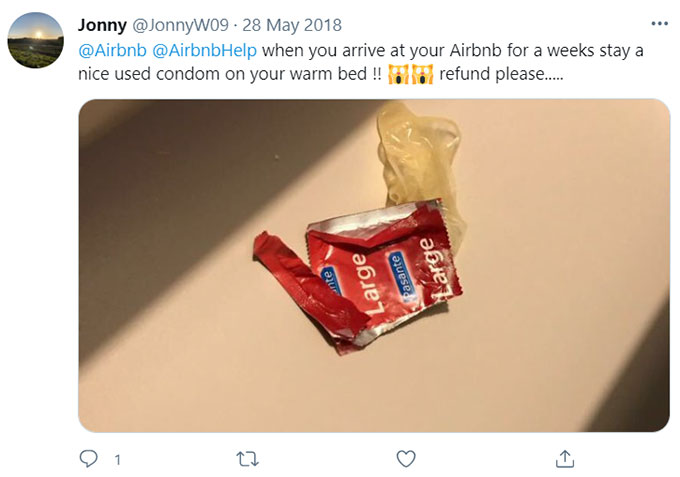 Airbnb Condom Wrappers