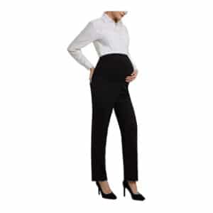 black maternity work trousers