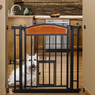 wall mounted baby gate with cat door
