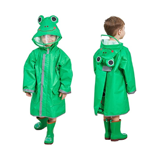 Ssawcasa 3D Cartoon Toddler Raincoat