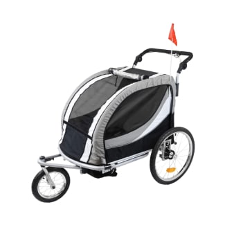 Clevr Deluxe 3-In-1 Double 2 Seat Bicycle Bike Trailer