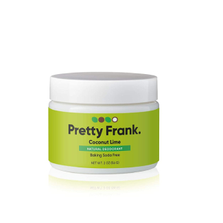 Pretty Frank Natural Deodorant Jar- Baking Soda Free Natural Deodorant For Women, Men, Teens, Kids
