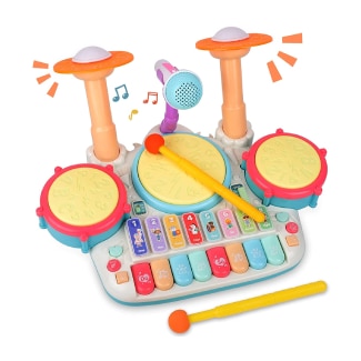 Rabing Baby 5 In 1 Drum &Amp; Piano Set With Microphone